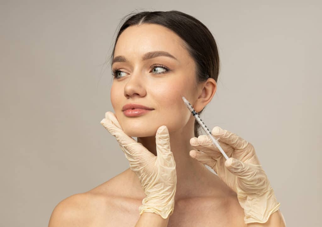 happy valentine39s day a4 landscape concept beauty botox with young woman